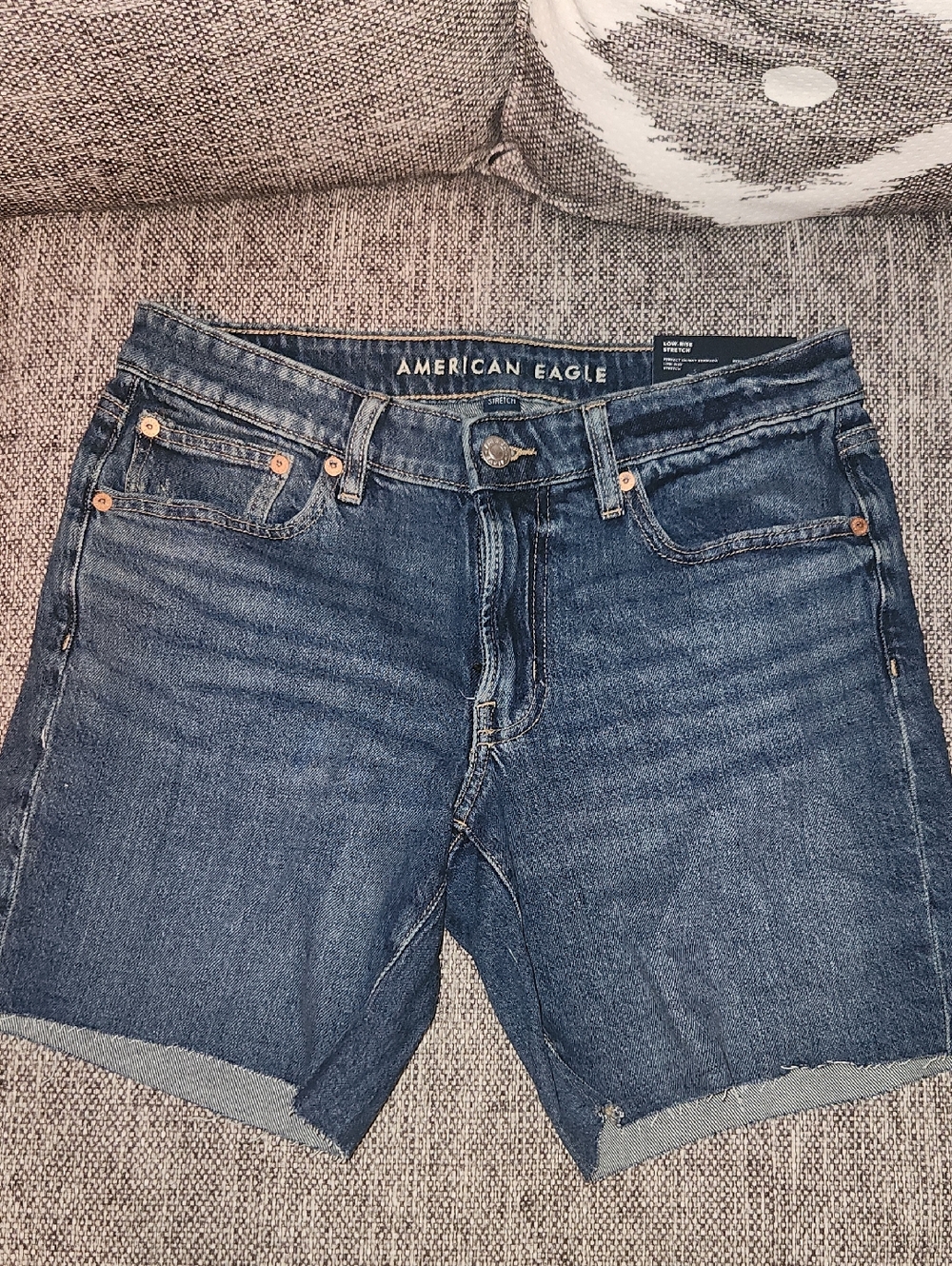 American Eagle Outfitters Medium Blue Perfect Skinny Bermuda Shorts